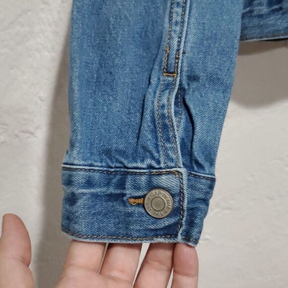 GAP x Disney Jean Jacket With Minnie Mouse Embroidery Girls Size L - Picture 5 of 13